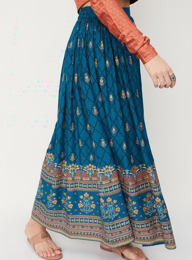 Women Floral Printed Maxi Skirt