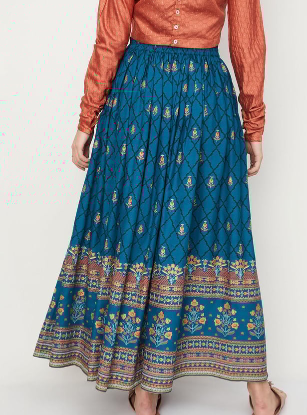 Women Floral Printed Maxi Skirt