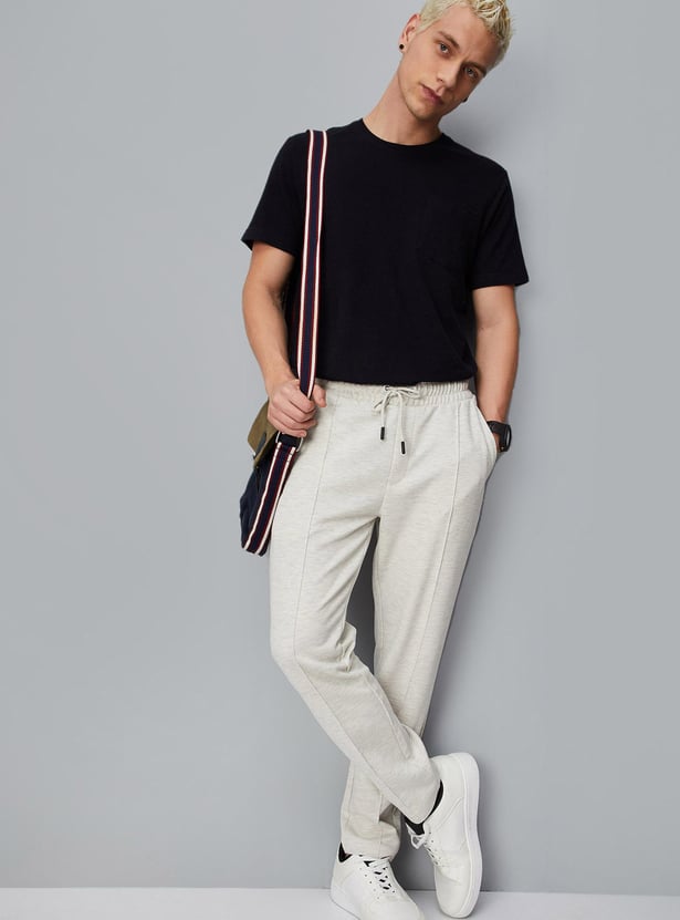 Men Solid Skinny Fit Athleisure Track Pants