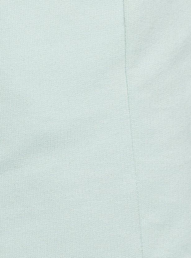 Men Solid Athleisure Knit Shorts