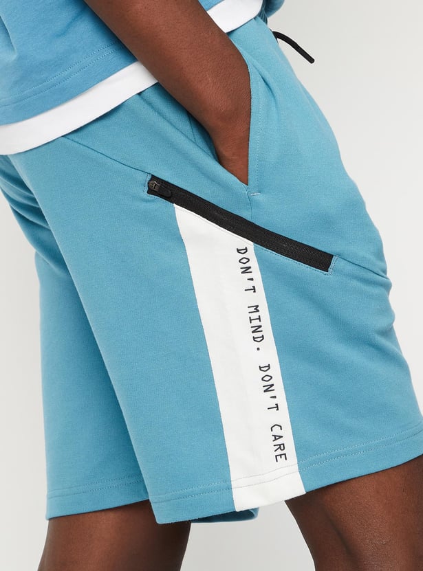 Men Panelled Athleisure Shorts