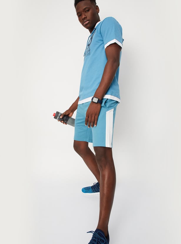 Men Panelled Athleisure Shorts