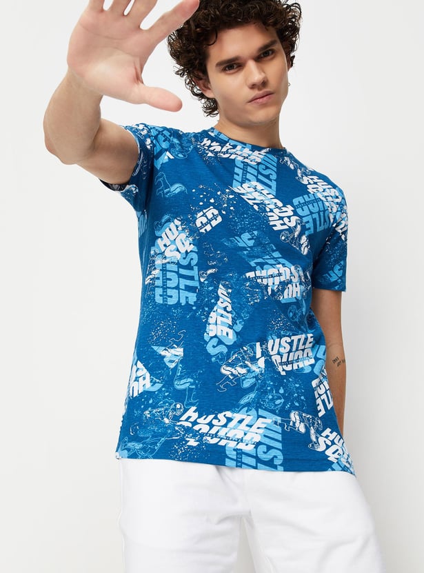 Men All-Over Printed Athleisure T-shirt