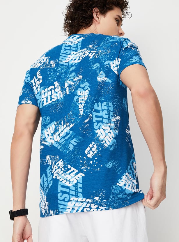Men All-Over Printed Athleisure T-shirt