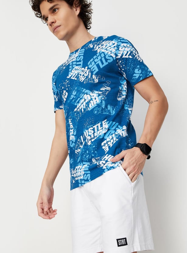 Men All-Over Printed Athleisure T-shirt