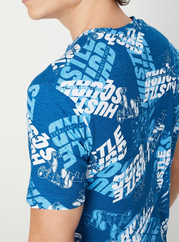 Men All-Over Printed Athleisure T-shirt