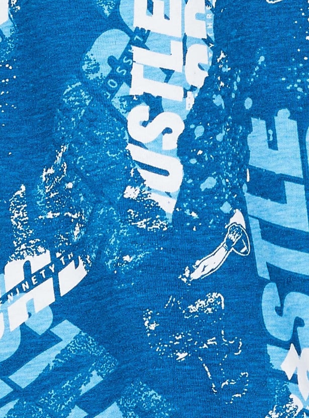 Men All-Over Printed Athleisure T-shirt