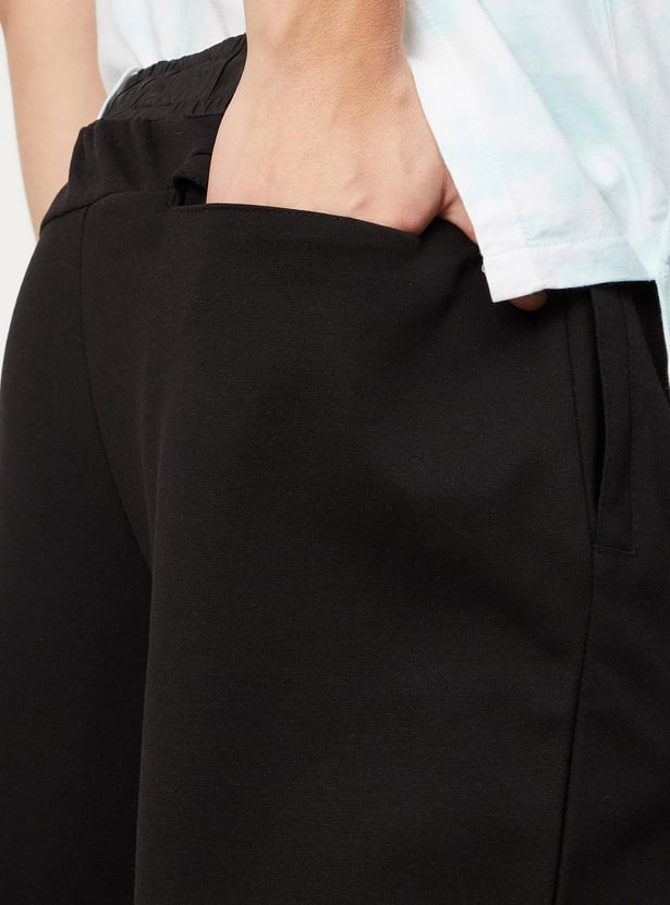 Men Solid Athleisure Cargo Joggers