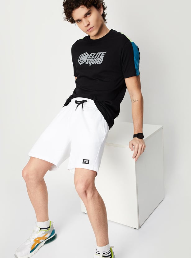 Men Printed Slim Fit Athleisure T-shirt