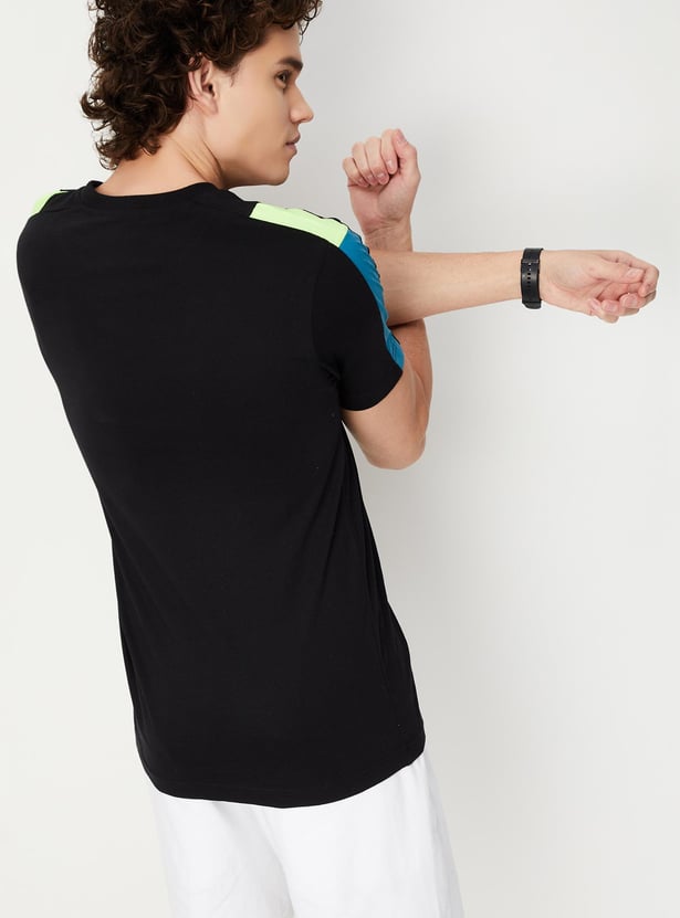 Men Printed Slim Fit Athleisure T-shirt