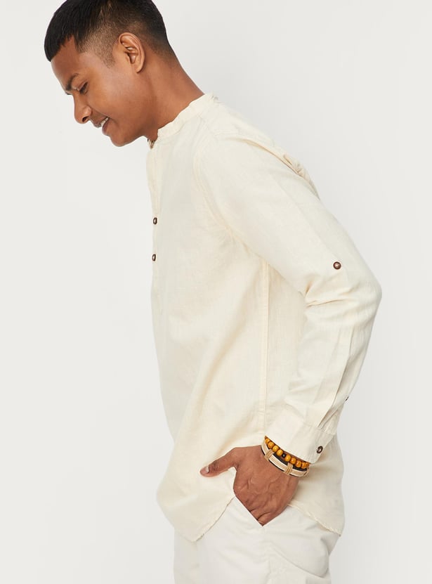 Men Solid Short Kurta