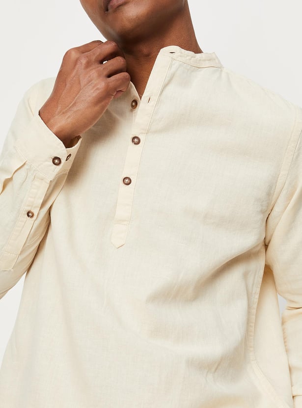 Men Solid Short Kurta