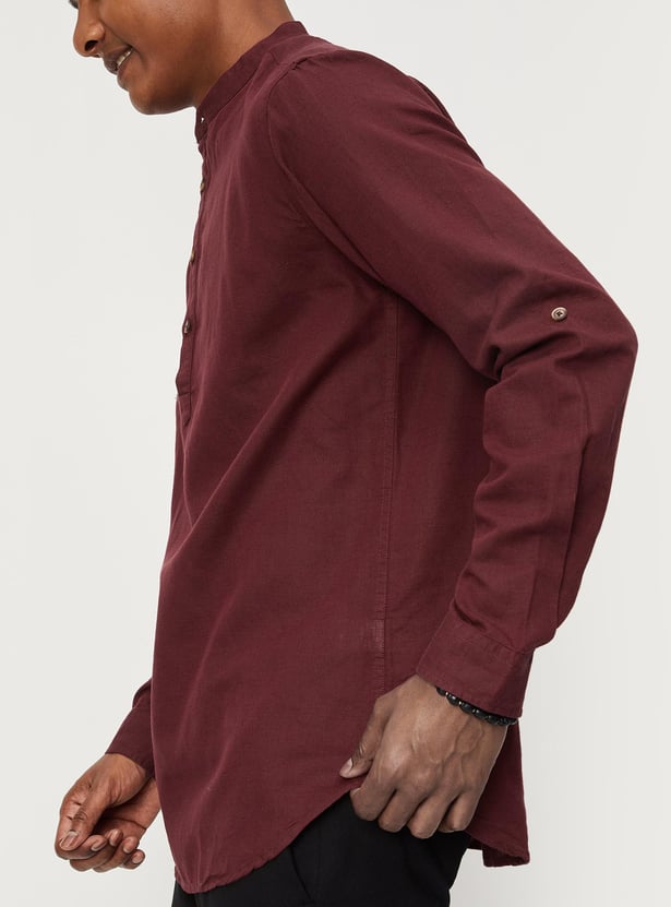 Men Solid Short Kurta
