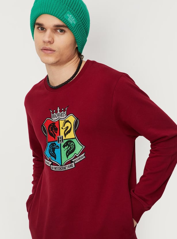 Men Harry Potter Embroidered Sweatshirt
