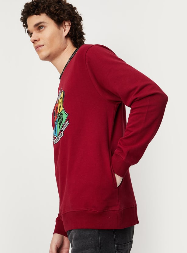 Men Harry Potter Embroidered Sweatshirt