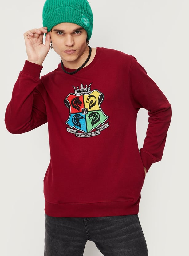 Men Harry Potter Embroidered Sweatshirt