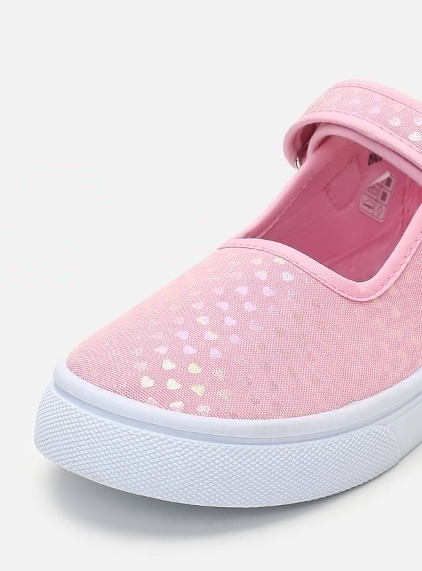 Girls Printed Mary Jane Canvas Shoes