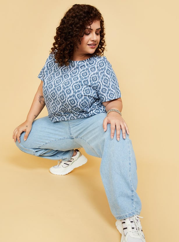 Women Round Neck Graphic T-shirt