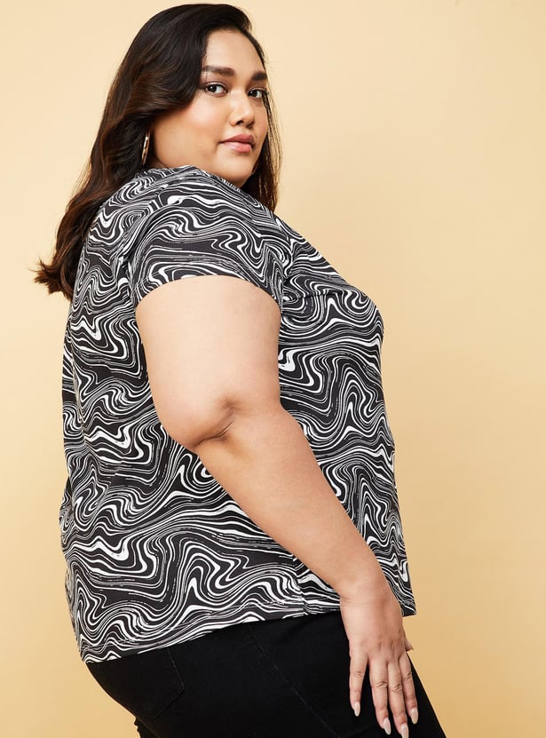 Women Printed Round Neck T-shirt