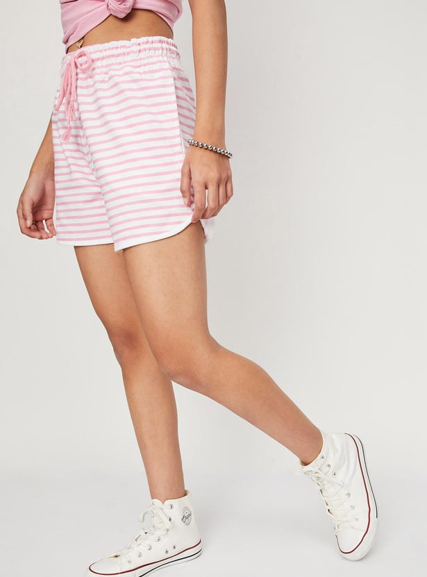 Girls Printed Knit Shorts