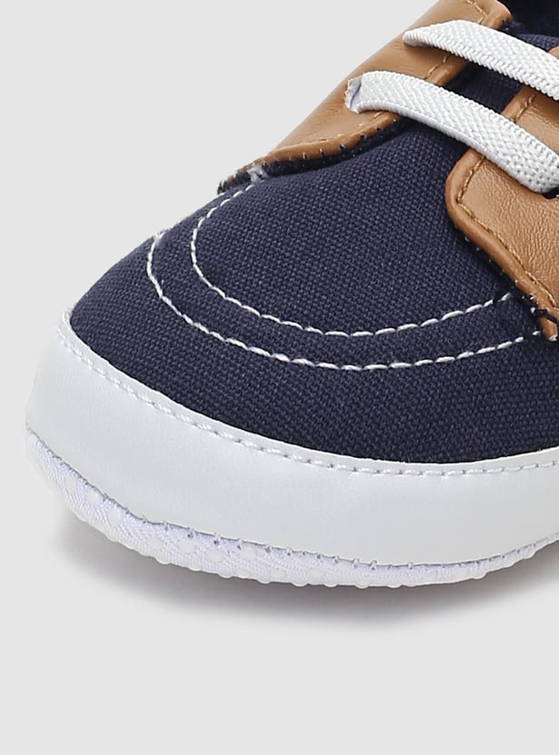 Boys Colourblock Elastic Lace Derby Booties