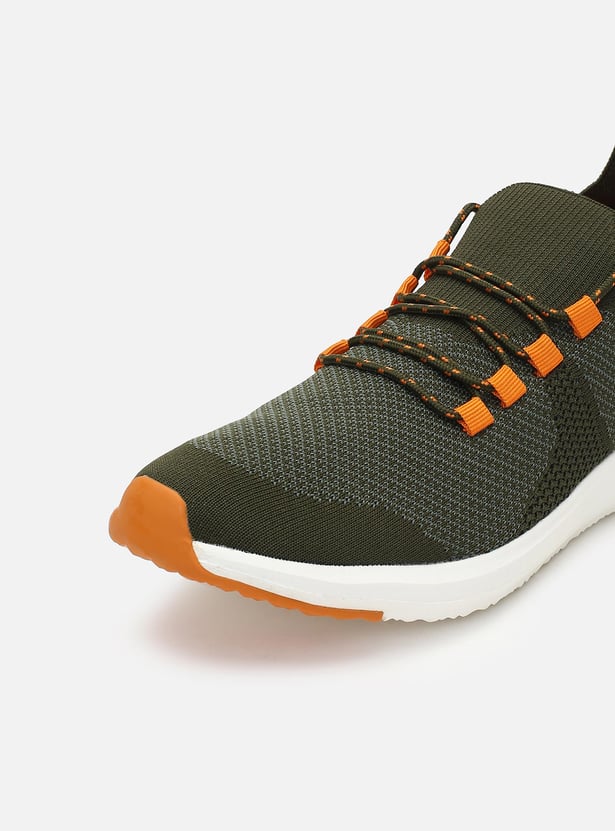 Men Flyknit Lace-Up Sports Shoes