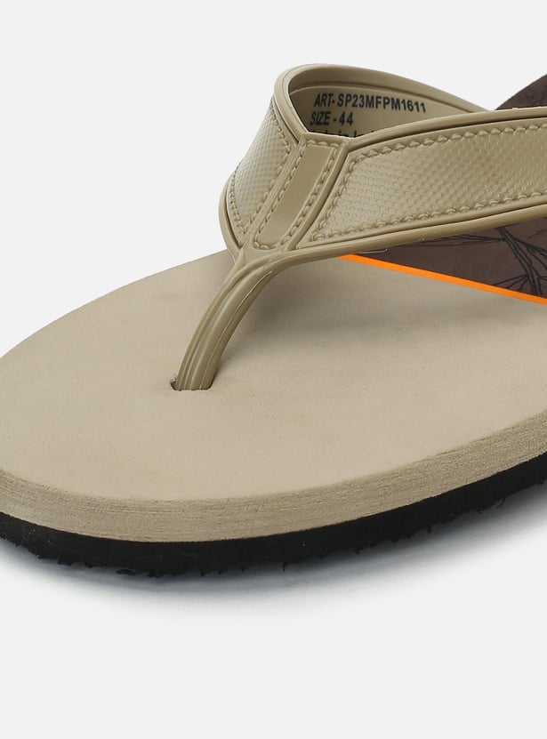 Men Colourblock V-strap Flip Flops