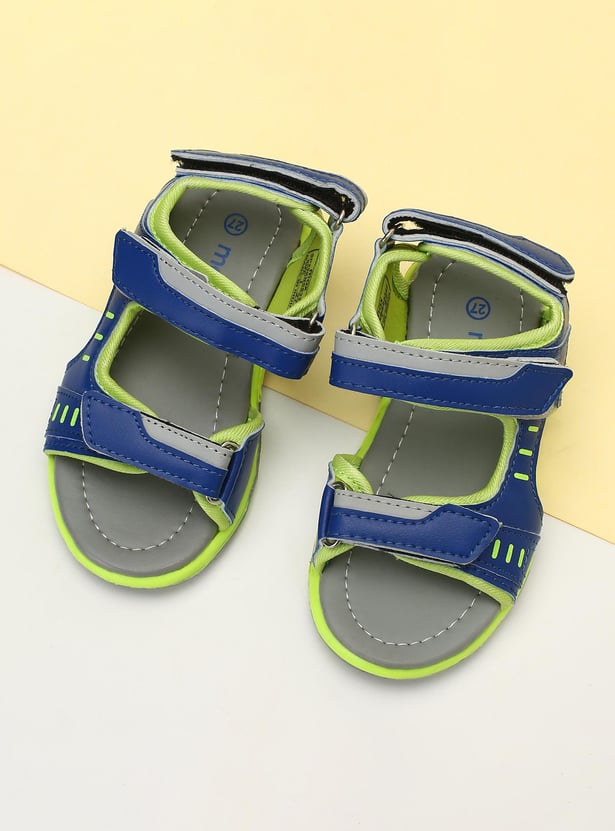 Boys Colourblock Velcro Strap Floaters