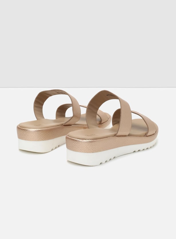 Women Textured Wedge Sandals