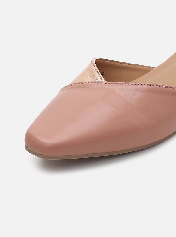 Women Colourblock Closed-Toe Mules