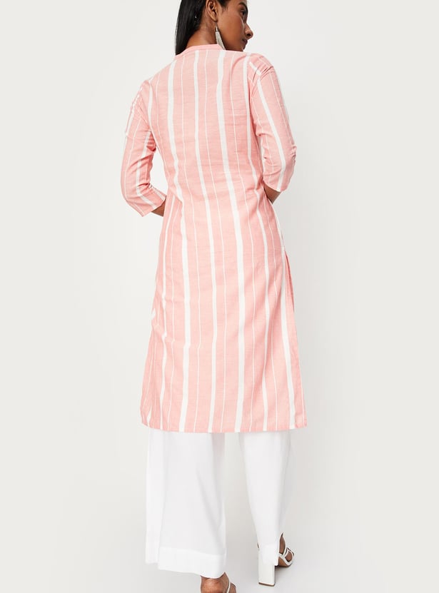 Women Lace Kurta with Pocket