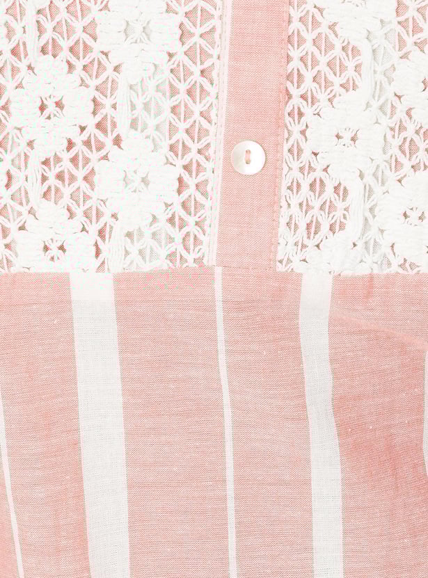 Women Lace Kurta with Pocket