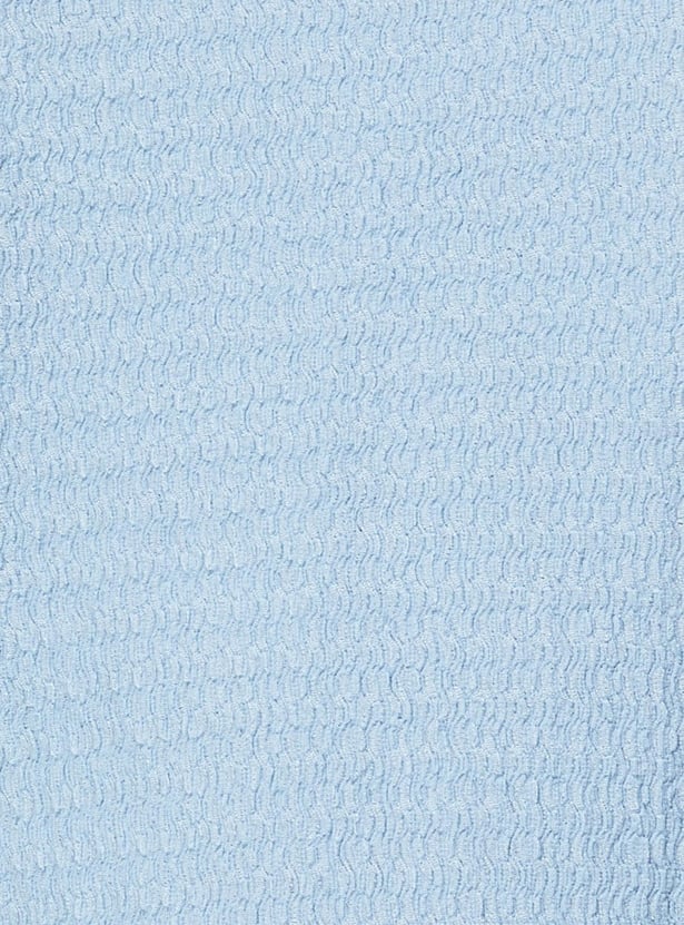 Women Textured Knit Cowl Neck Top