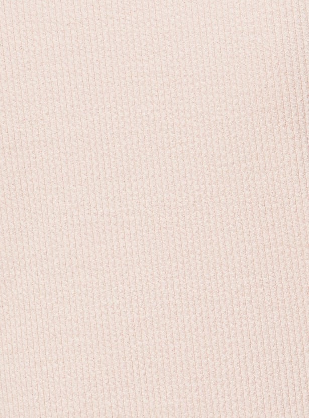 Women Pearl Embellished Neck Knit Top