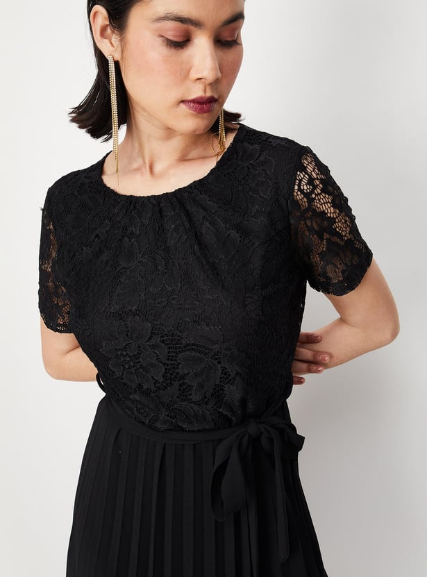 Women Lace Fit and Flare Dress