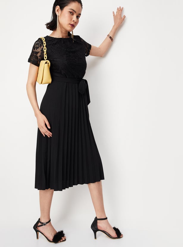 Women Lace Fit and Flare Dress