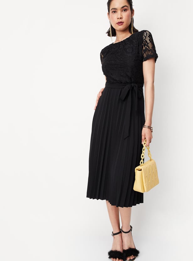 Women Lace Fit and Flare Dress