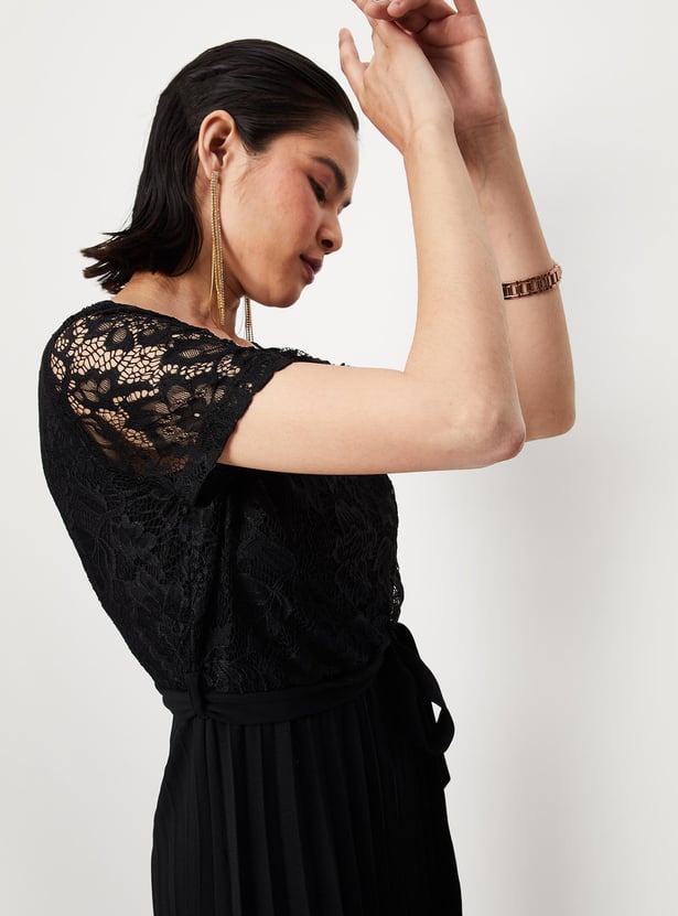 Women Lace Fit and Flare Dress