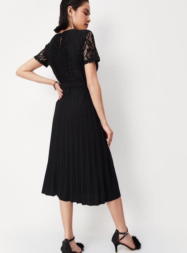 Women Lace Fit and Flare Dress
