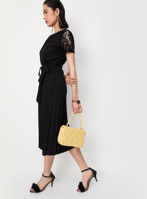 Women Lace Fit and Flare Dress