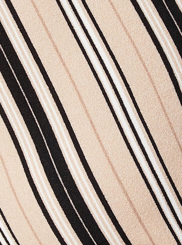 Women Striped Knit Wrap Jumpsuit