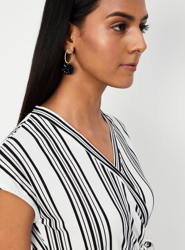 Women Printed Wrap Dress