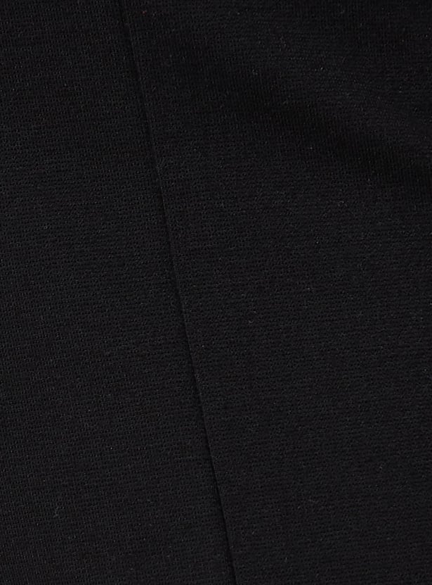 Women Solid Ponte D-Ring Trousers