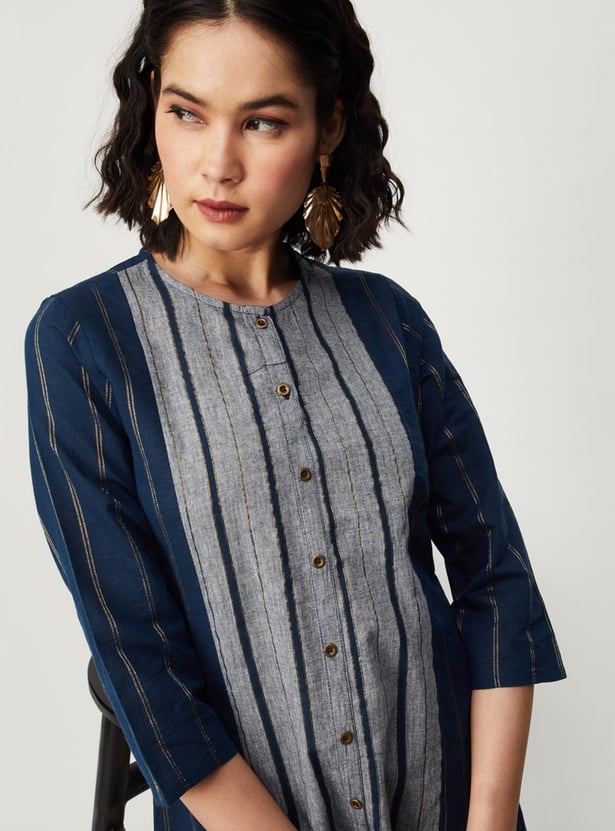 Women Colourblock A-line Kurta