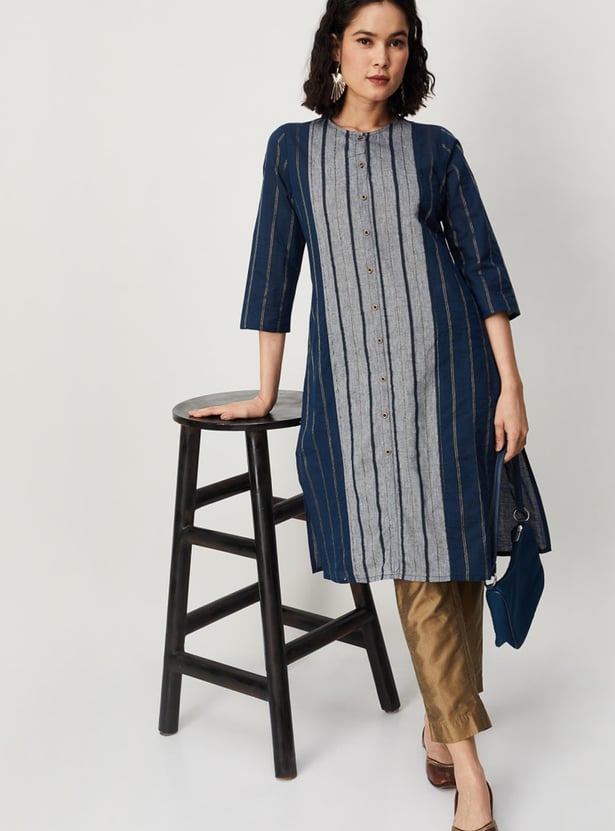 Women Colourblock A-line Kurta