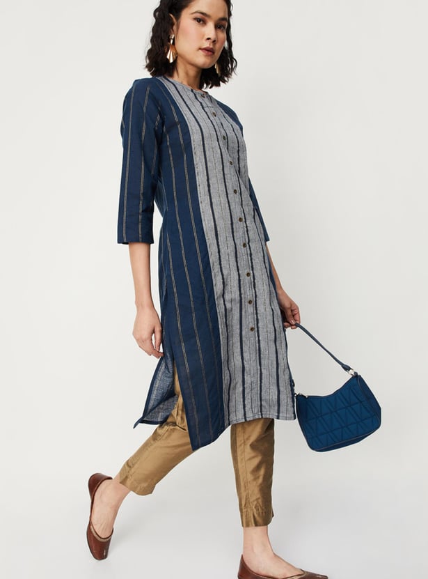 Women Colourblock A-line Kurta