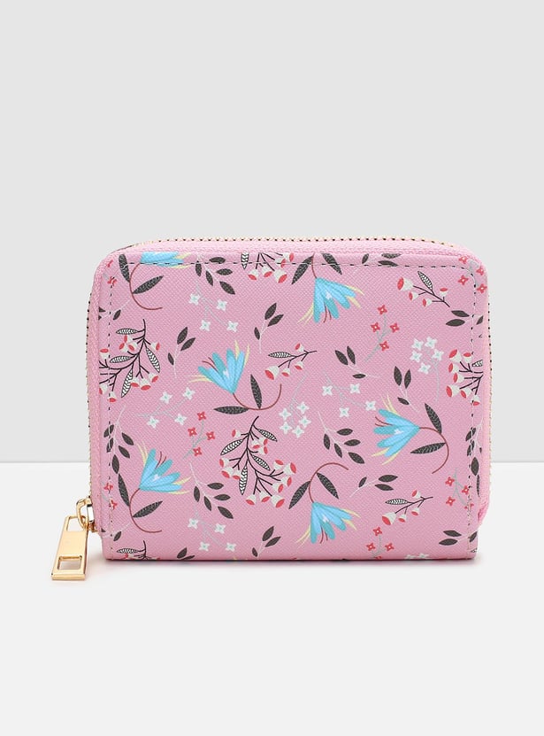Women Printed Zip-Around Closure Small Wallet
