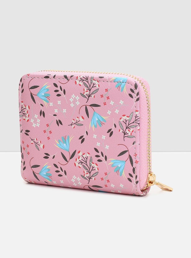 Women Printed Zip-Around Closure Small Wallet
