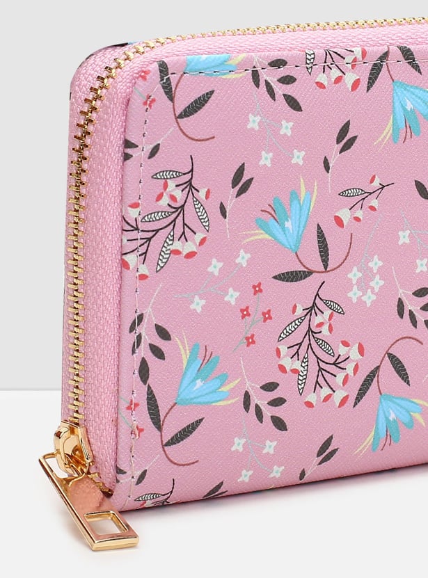 Women Printed Zip-Around Closure Small Wallet