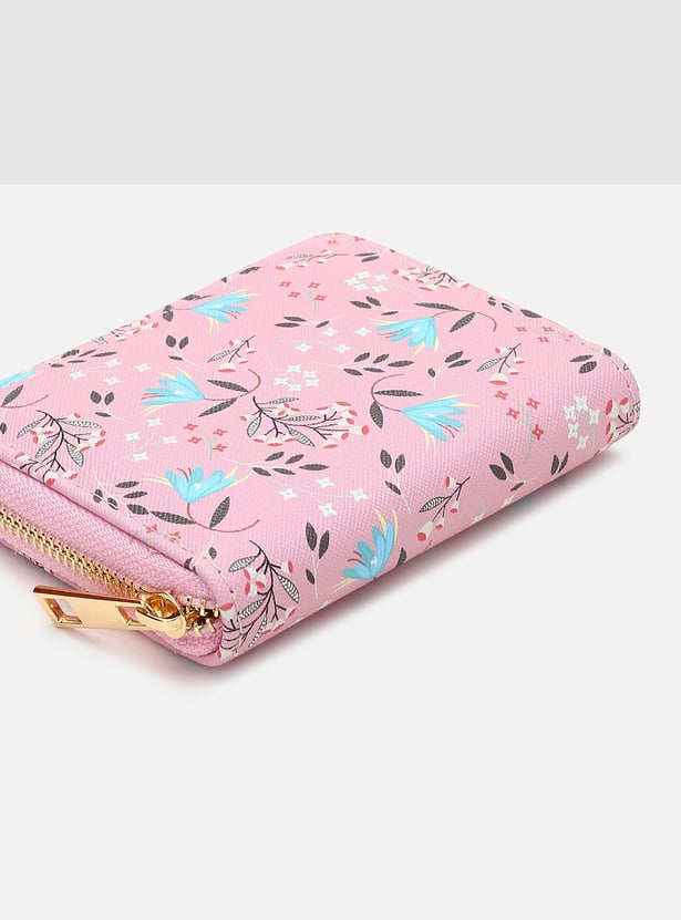 Women Printed Zip-Around Closure Small Wallet